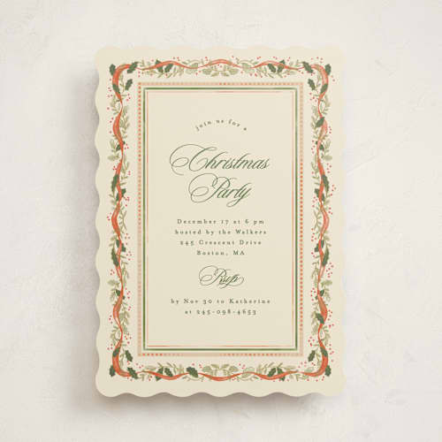 This is a eggnog holiday party invitations with standard by Creo Study called christmassy printing on signature in standard