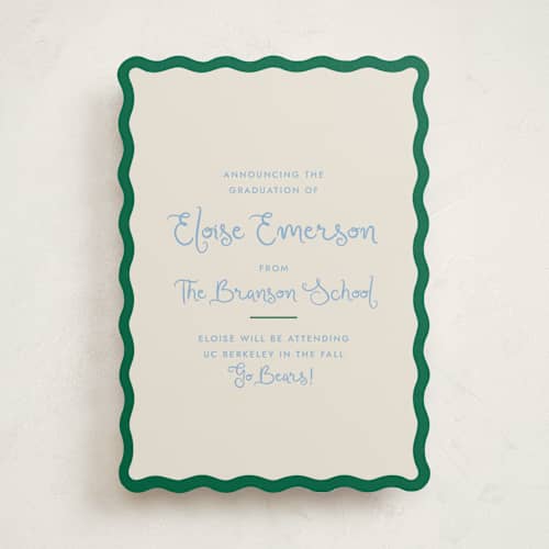 This is a tide graduation announcements with standard by Megan Davis called augusta printing on signature in standard