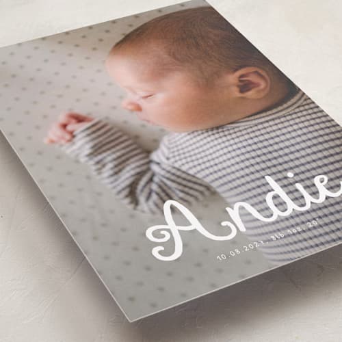 This is a cotton grand birth announcements with standard by Adelyn T. called morning coffee printing on recycled smooth signature in grand