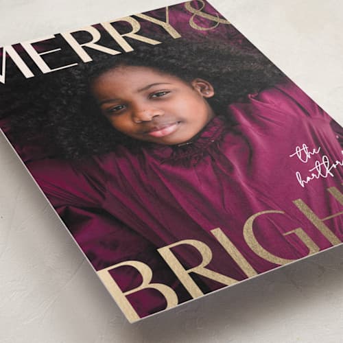 This is a north star foil stamped holiday cards with foil pressed by Susan Asbill called bright printing on recycled smooth signature in grand