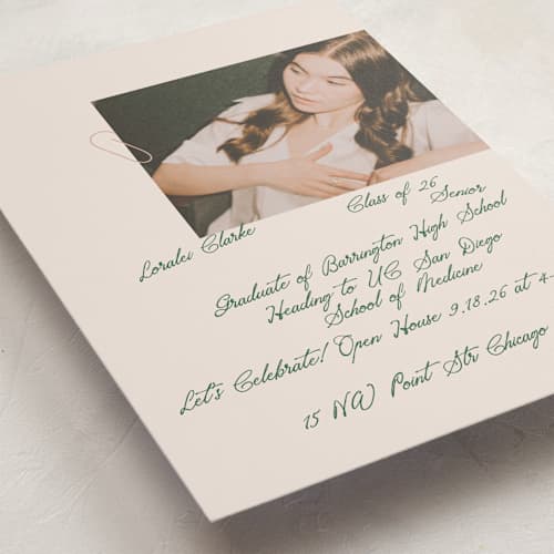 This is a kaitoke graduation invitations with standard by Phrosné Barwood called my finest diary scribble printing on recycled smooth signature in grand