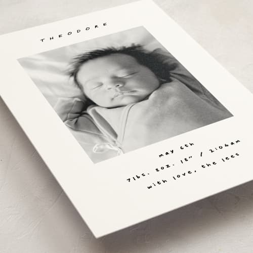 This is a snow grand birth announcements with standard by AK Graphics called pano printing on signature in grand