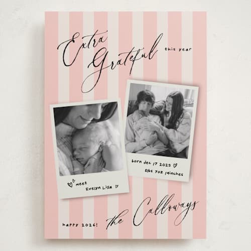 This is a berry babys first christmas with standard by Vivian Yiwing called extra printing on recycled smooth signature in grand