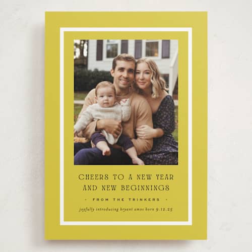 This is a citron babys first christmas with standard by Amy Kross called brighter side printing on recycled smooth signature in grand