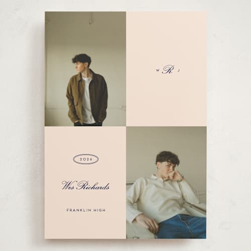 This is a ocean graduation announcements with standard by Rachel Cassel called the quadrant printing on recycled smooth signature in grand