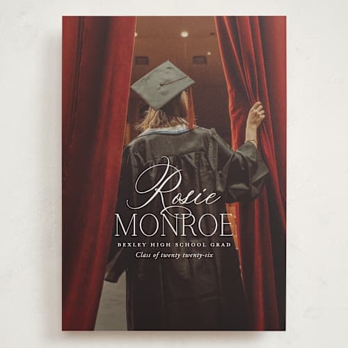 This is a cotton graduation announcements with standard by Oscar and Emma - Karly Depew called classic allure printing on recycled smooth signature in grand