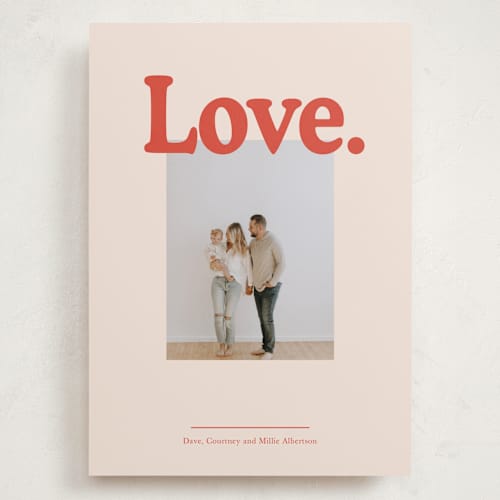 This is a ivory valentines day with standard by Baumbirdy called love is printing on recycled smooth signature in grand