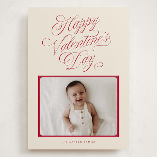 This is a cream valentines day with standard by Robert and Stella called valentines classic printing on recycled smooth signature in grand