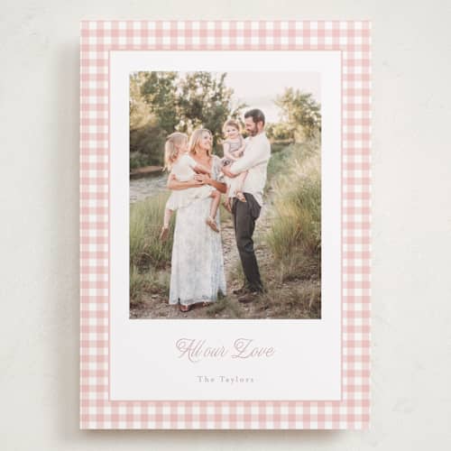 This is a cupcake valentines day with standard by Emily Betts called sweet gingham printing on recycled smooth signature in grand