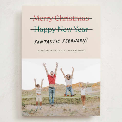 This is a ecru valentines day with standard by Erica Krystek called fantastic february printing on recycled smooth signature in grand