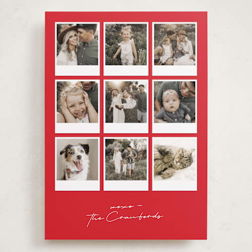 This is a crimson valentines day with standard by Lisa McLean called polaroid page printing on recycled smooth signature in grand