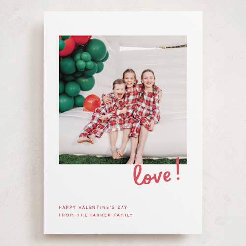 This is a heart valentines day with standard by Megan Davis called jolly good printing on recycled smooth signature in grand