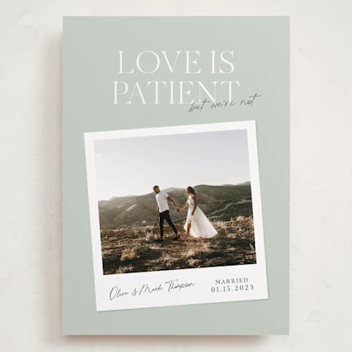 This is a olive valentines day with standard by Owl and Toad called patient printing on recycled smooth signature in grand