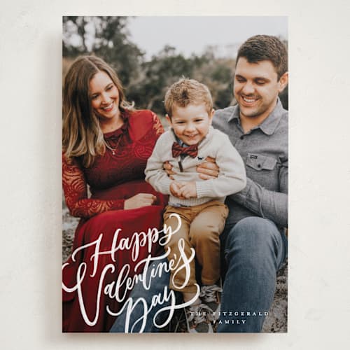 This is a cloud valentines day with standard by Wildfield Paper Co called happy day script printing on recycled smooth signature in grand