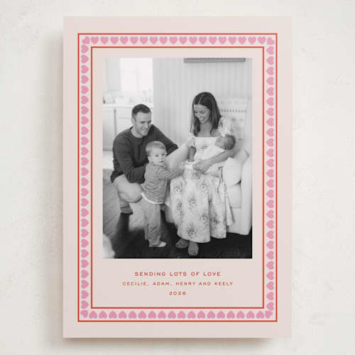 This is a strawberry valentines day with standard by Megan Davis called hygge printing on recycled smooth signature in grand