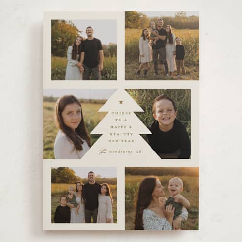 This is a eggnog holiday photo cards with standard by Erica Krystek called bountiful joy printing on recycled smooth signature in grand