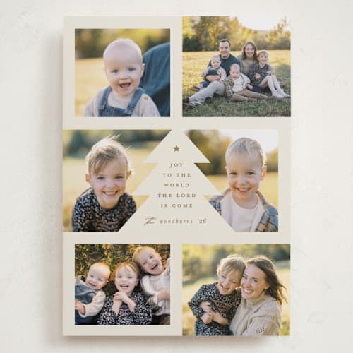 This is a eggnog holiday photo cards with standard by Erica Krystek called bountiful joy printing on recycled smooth signature in grand
