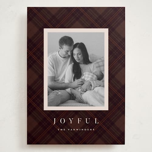 This is a cranberry holiday photo cards with standard by Olivia Kanaley Inman called balmoral green printing on recycled smooth signature in grand