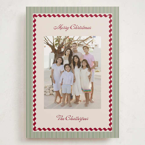 This is a holiday holiday photo cards with standard by Kelly Schmidt called vintage border printing on recycled smooth signature in grand