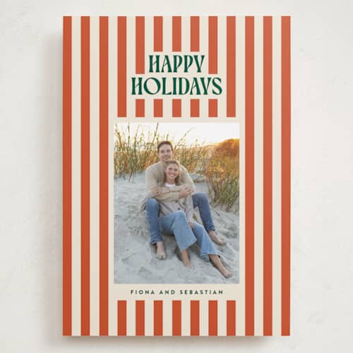 This is a mistletoe holiday photo cards with standard by Ekko Studio called bold & bright printing on recycled smooth signature in grand