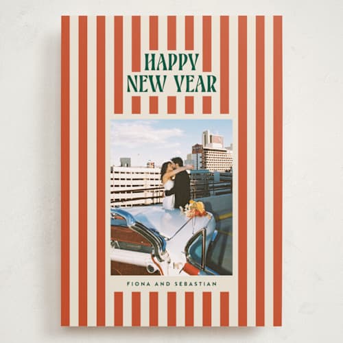 This is a mistletoe holiday photo cards with standard by Ekko Studio called bold & bright printing on recycled smooth signature in grand