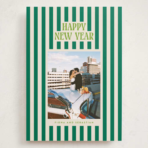 This is a balsam holiday photo cards with standard by Ekko Studio called bold & bright printing on recycled smooth signature in grand