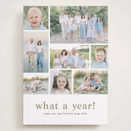 This is a cashew holiday photo cards with standard by Stacey Meacham called at a glance printing on recycled smooth signature in grand