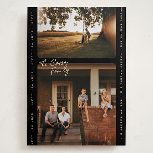 This is a retro holiday photo cards with standard by Pixel and Hank called characteristic printing on recycled smooth signature in grand