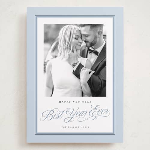 This is a frost holiday photo cards with standard by Alston Foster called christmas glory printing on recycled smooth signature in grand