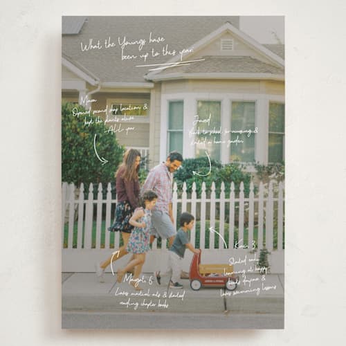 This is a snow holiday photo cards with standard by Kennedi Shaw called update printing on recycled smooth signature in grand