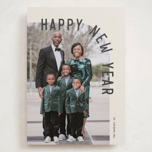 This is a eggnog holiday photo cards with standard by Brianne Larsen called curve printing on recycled smooth signature in grand