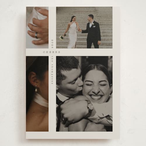 This is a cream holiday photo cards with standard by Anastasia Makarova called extra details printing on recycled smooth signature in grand