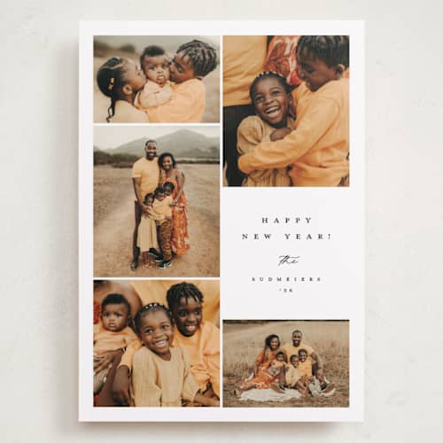 This is a snow holiday photo cards with standard by Carolyn Nicks called photo surround printing on recycled smooth signature in grand