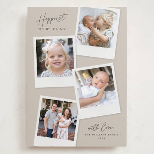 This is a dune holiday photo cards with standard by Kerry Doyle called instant elegance printing on recycled smooth signature in grand