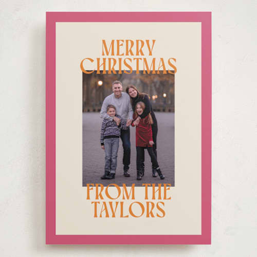 This is a gumdrop holiday photo cards with standard by Ekko Studio called cheerful stack printing on recycled smooth signature in grand