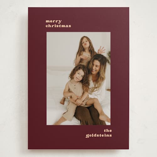 This is a mulled wine holiday photo cards with standard by Creo Study called modern minimalism printing on recycled smooth signature in grand