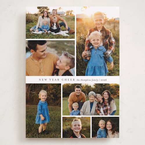 This is a snowflake holiday photo cards with standard by Jessica Williams called septet printing on recycled smooth signature in grand