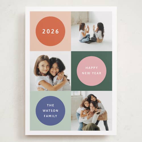 This is a wreath holiday photo cards with standard by Kelly Watkins called colorful printing on recycled smooth signature in grand