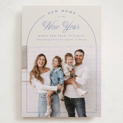 This is a midnight holiday photo cards with standard by Alexandra Cohn called regency printing on recycled smooth signature in grand