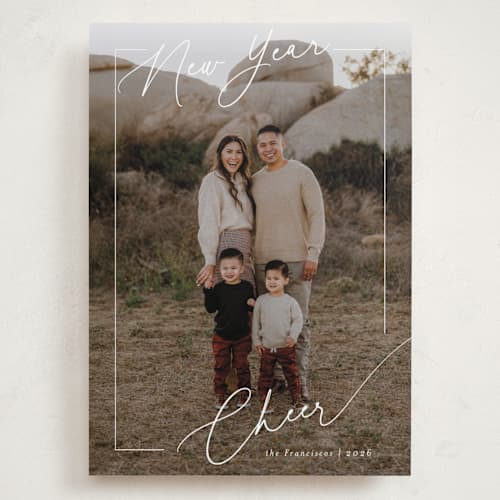 This is a snow holiday photo cards with standard by Nicoletta Savod called sophisticate printing on recycled smooth signature in grand