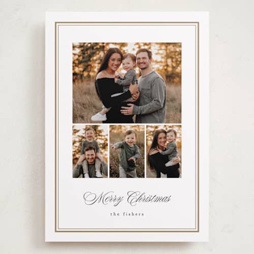 This is a snow holiday photo cards with standard by Erin L. Wilson called hampton house printing on recycled smooth signature in grand