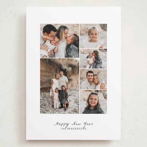 This is a snow holiday photo cards with standard by Itsy Belle Studio called multi minimal printing on recycled smooth signature in grand