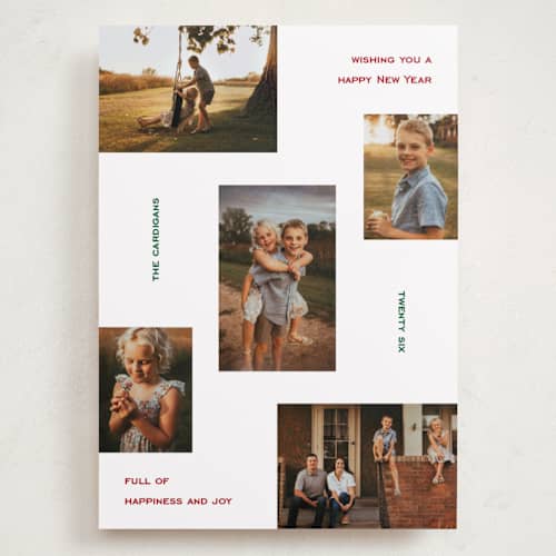 This is a festive holiday photo cards with standard by Pati Cascino called axel printing on recycled smooth signature in grand