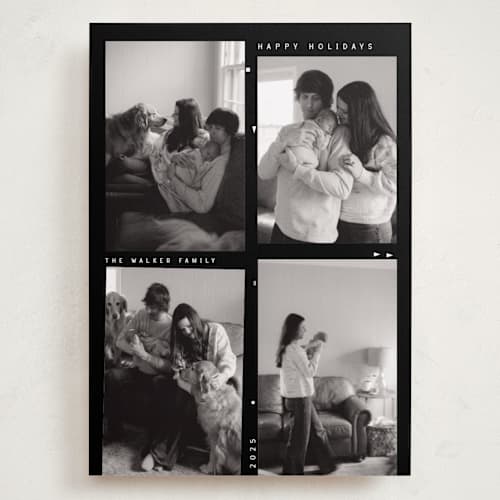 This is a film holiday photo cards with standard by Maja Cunningham called life in film printing on recycled smooth signature in grand
