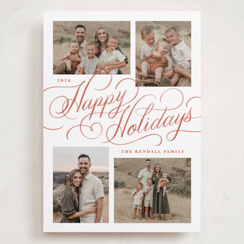 This is a snow holiday photo cards with standard by Kristen Smith called holiday wash printing on recycled smooth signature in grand