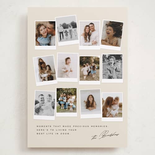 This is a pudding holiday photo cards with standard by Creo Study called snapshots printing on recycled smooth signature in grand