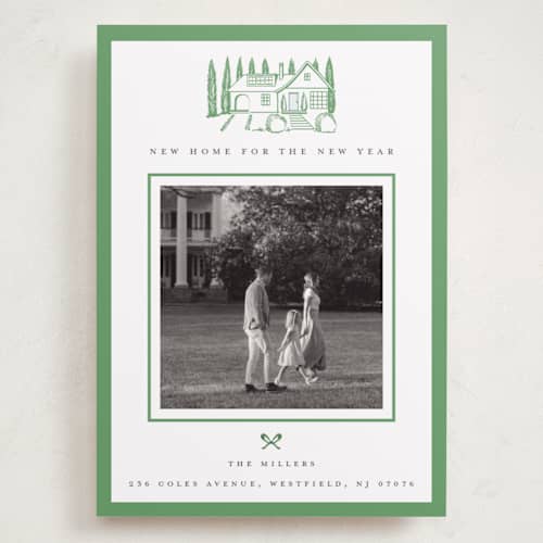 This is a fir holiday photo cards with standard by Teju Reval called festive home printing on recycled smooth signature in grand