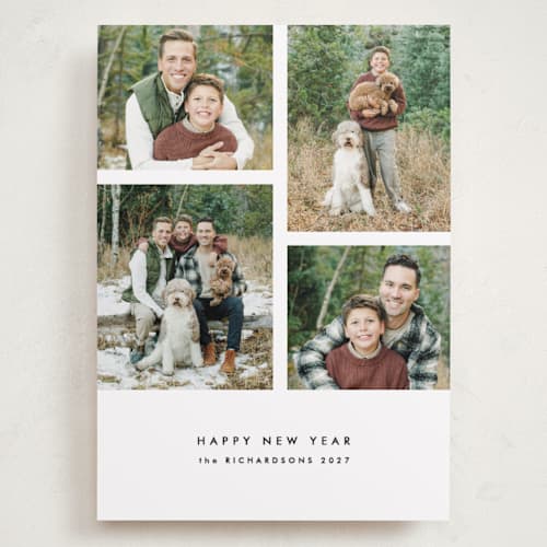 This is a classic holiday photo cards with standard by Kelly Schmidt called four printing on recycled smooth signature in grand