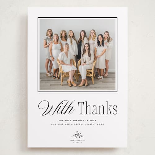 This is a coal holiday photo cards with standard by Blustery August called avalon printing on recycled smooth signature in grand
