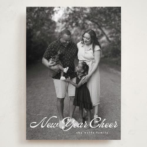 This is a snow holiday photo cards with standard by Tamara Hilje called recuerdos printing on recycled smooth signature in grand
